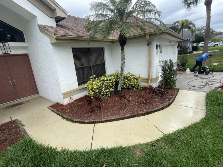 The finished walkway, clean and evenly colored